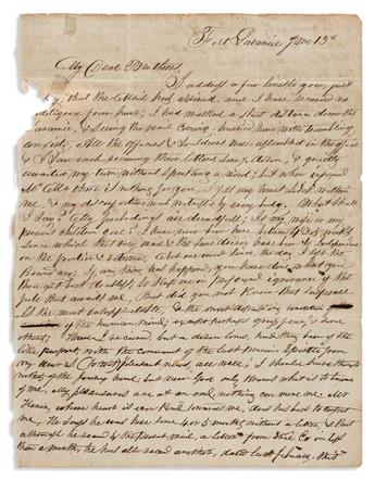 (WEST--WYOMING.) John H. McIlvain. Letter from an early visitor to Fort Laramie.